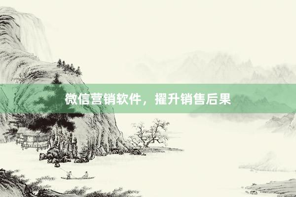 微信营销软件，擢升销售后果